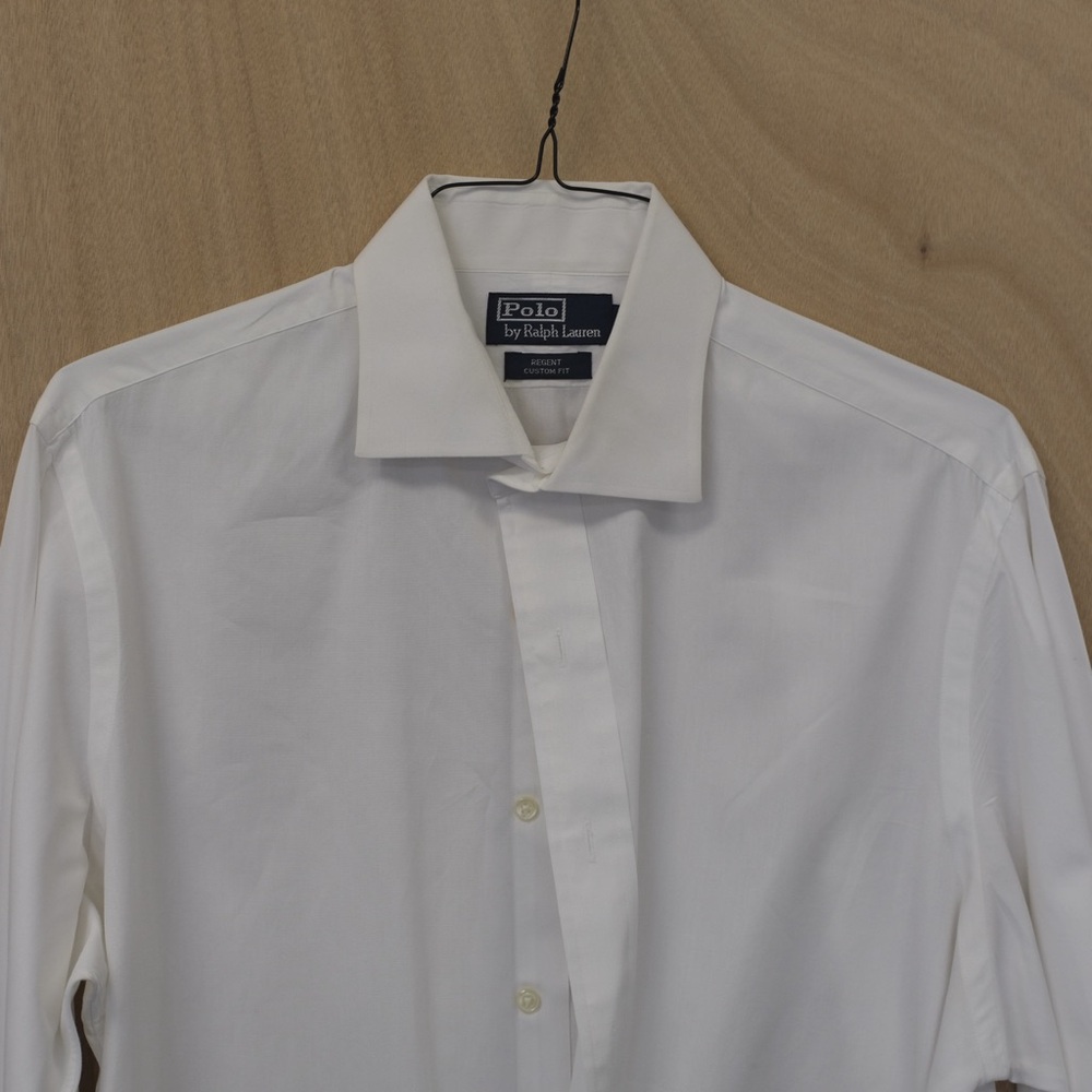 Ralph Lauren Men's Classic White Dress Shirt Regent Custom Fit. 16-1/2 36/37